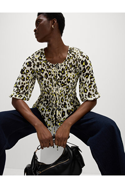 Marks & Spencer Büzgü Detaylı Bağlamalı Bluz