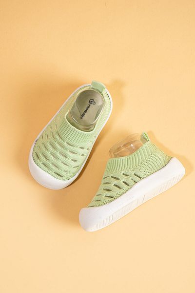 Mumenim Hobyo Unisex Kids & Baby Flexible, Non-Slip Orthopedic Sole Green First Step Shoes