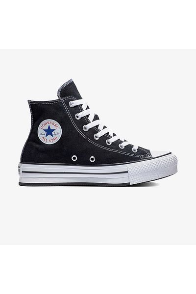 converse Chuck Taylor All Star Eva Lift - Pantofi negri cu platformă pentru femei 272855 c