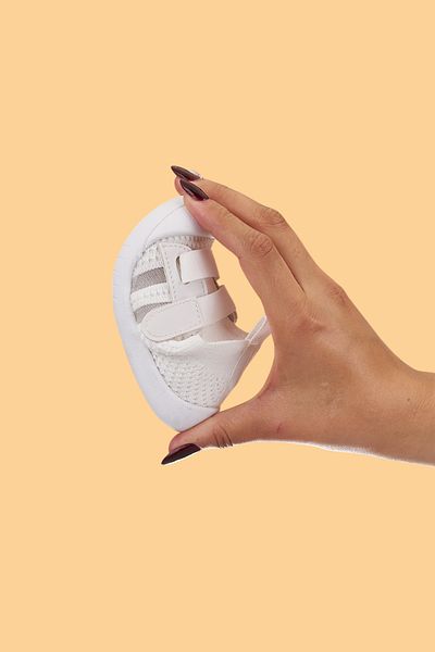 Mumenim Wisil Fete/Băieți Copii și Bebeluși Velcro Confortabil Flexibil Anti-alunecare Talpă ortopedică Albă Sport/Pantofi First Step