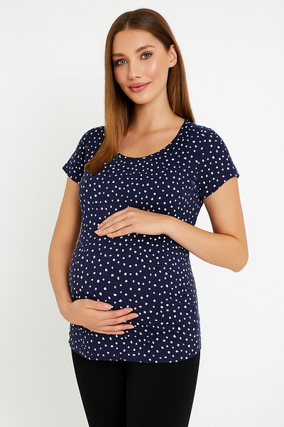 MEGHAN L.A Polka Dot Maternity Pajama Top