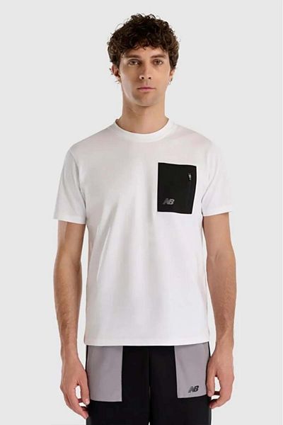 New Balance Mnt1516-Wt Lifestyle White Men's T-Shirt