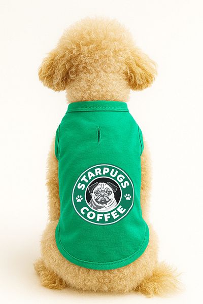 MPZ Pets Cat and Dog Outfit & Gown - Green Starpugs Tank Top