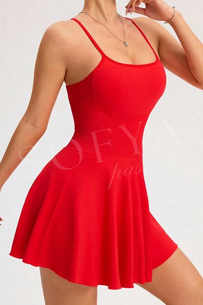 Sofya Passion Set cămașă de noapte și tanga Fancy, set de lenjerie intimă rochie mini cu bretele