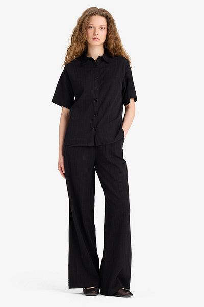 DeFacto Wide Leg Wide Leg Pocket High Elastic Waist Trousers A9129Ax25Sm