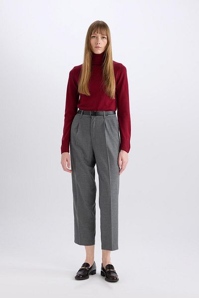 DeFacto Carrot Fit Short Wide Leg Pants with High Waist Pockets - E0573Ax24Au