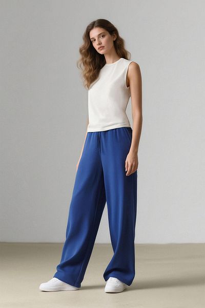 DeFacto Pantaloni din amestec de in, cu buzunare, cu tăietură dreaptă, cu picioare drepte E7334AX25SM