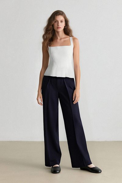 DeFacto High Waist Pocket Wide Leg Sorbe X Pants D9870Ax24Au