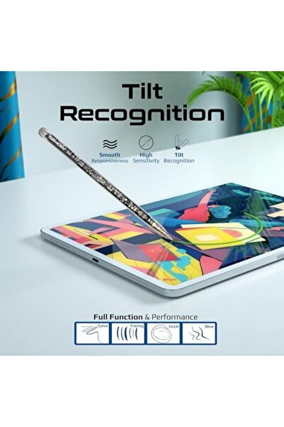 Promate قلم شفاف لأجهزة iPad مع خاصية رفض راحة اليد وحساسية الإمالة وبطارية في الوقت الفعلي