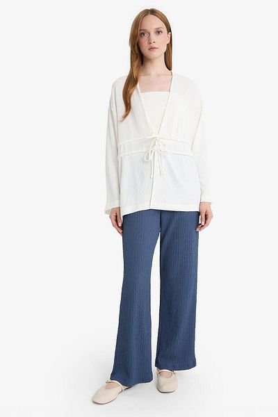 DeFacto Παντελόνι Relax Fit Wrinkled E3436AX25SM
