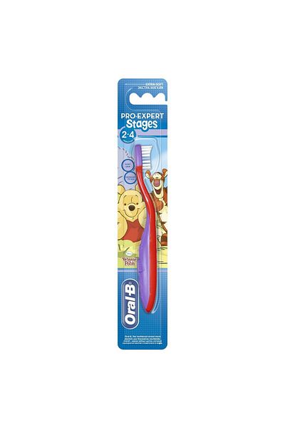 Oral-B Stages 2 (2 - 4 YEARS) Manual Kids Toothbrush Assorted Color Gentle Cleaning & Gum Care,