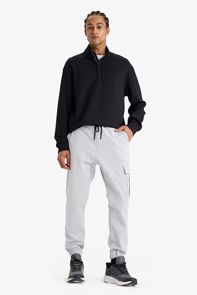 DeFacto DeFactoFit - Sports Jogger Sweatpants με τρεις τσέπες και κορδόνια στη μέση με ελαστικό πόδι D3741AX24WN