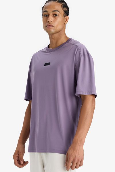 DeFacto DeFactoFit Boxy Fit Rundhalsausschnitt bedrucktes Sport-Kurzarm-T-Shirt D7365AX25SP