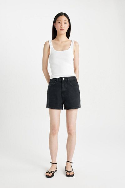 DeFacto High Waist Skinny Mom Fit Jean Shorts - C0685AX24SM