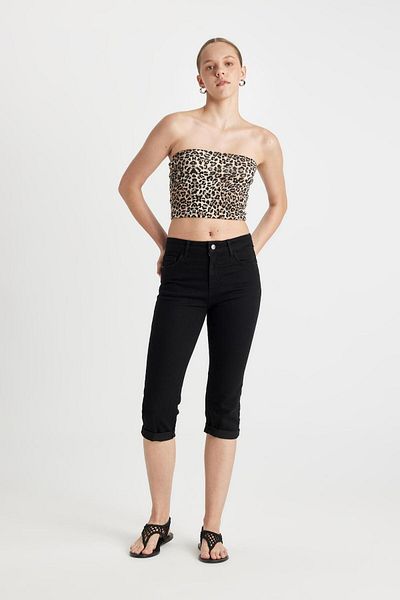 DeFacto High Waist Jean Capri B9177AX24SM