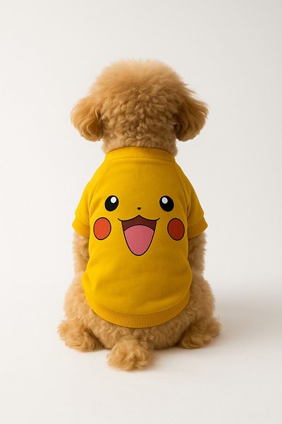 MPZ Pets Yellow Pikachu Library Unwanted Character Cat & Dog Outfit & Dress