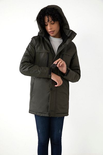freemen Women's Polar Khaki Sports Coat Parka