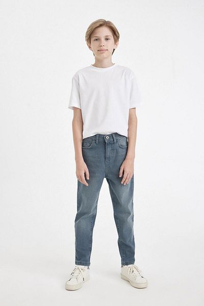 DeFacto Pantaloni de jeans cu buzunar subțire pentru băieți C5705a824wn