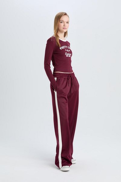 DeFacto Cool Sweatpants with Wide Leg and Pockets - Elastic Waist, Lace-Up E2667Ax24Wn