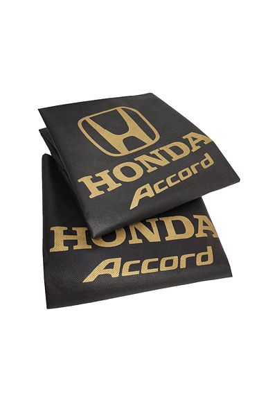 Honda أغطية مقاعد السيارة قطعتين - حماية من الغبار والأوساخ لمركز الخدمة والاستخدام اليومي، لون أسود