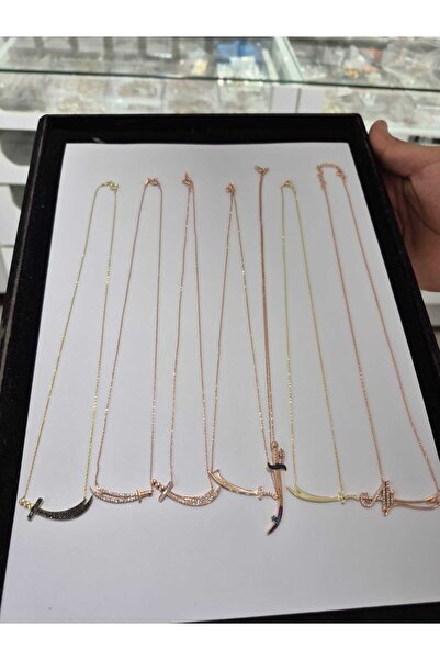 Papatya Silver 925 Ayar Gümüş Rodyum Kaplama Dikey Taşlı Zülfikar Kılıç Kolye