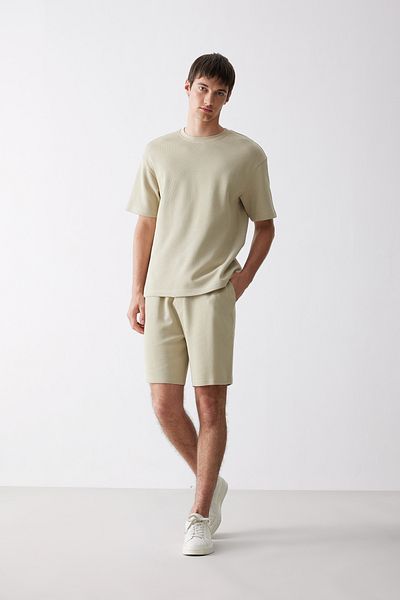DeFacto 100% Cotton Boxy Fit Crew Neck Short Sleeve T-Shirt E0493Ax25Sm