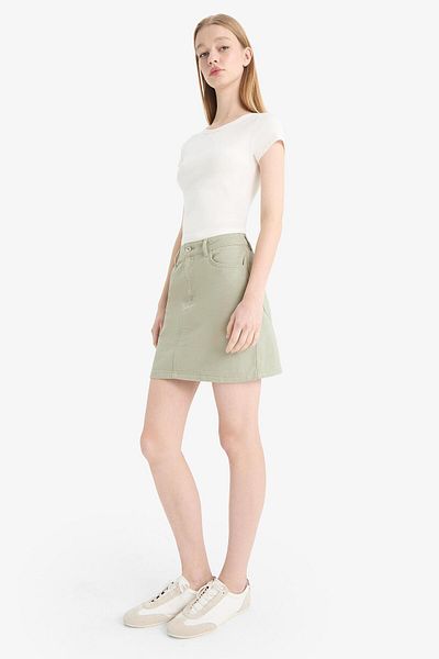 DeFacto Μίνι φούστα Coool Normal Waist Gabardine E5346AX25SP
