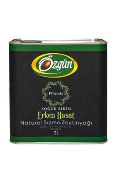 ÖZGÜN ZEYTİN & ZEYTİNYAĞI Erken Hasat Sızma Zeytinyağı 2 Lt Teneke (2025 HASATI)