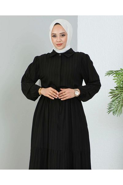 MSK Fashion Φόρεμα με γιακά πουκάμισο Lara με μισό κουμπί