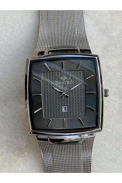 Bentini Men's Wristwatch - Guaranteed, Waterproof and Rustproof, Colorfast Steel Cord and Case