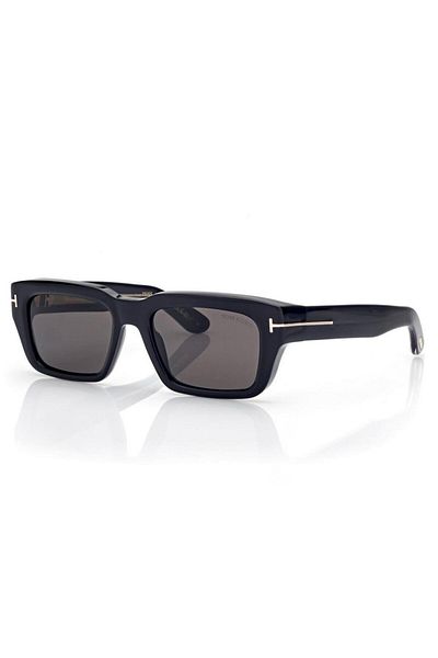 Tom Ford Sunglasses Unisex Tf1203 01A 54-19 Icon Collection Zeiss Lens, Rectangular Black Frame