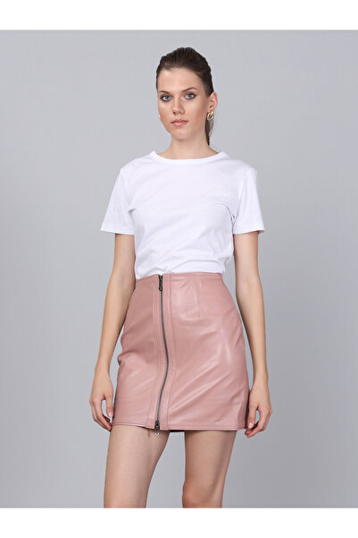 Basics&More تنورة جلدية نسائية