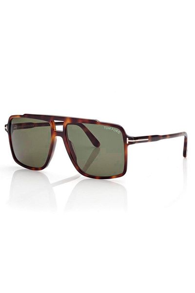 Tom Ford Unisex Sunglasses Kemp Tf1177 53N 59-15, Brown Acetate Frame, Green Lens