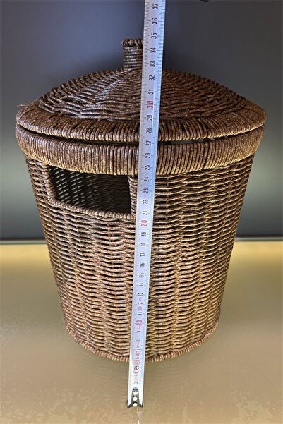 Bayev Acacia 3-Piece Wicker Lid Potato Onion Basket Set 3 Sizes Presentation Crisper Mesh Laundry Basket Decor