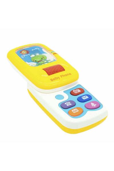 Toybox هاتف محمول للأطفال مزود بأصوات موسيقية وامضة، لعبة تعليمية مبكرة