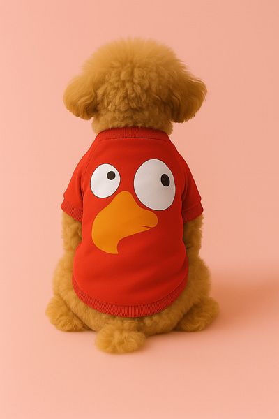MPZ Pets Cat and Dog Outfit & Dress: Red Sweatshirt, Vector Bird
