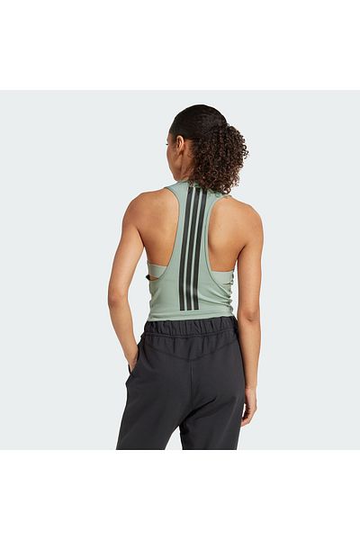 adidas Power 3 Stripes Racerback Γυναικείο Πράσινο Μονό