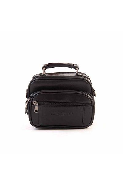 KEMAL TANCA Men's Genuine Leather Black Handbag
