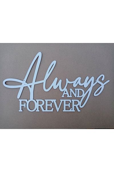 OEM Text de nuntă sau logodnă „întotdeauna și pentru totdeauna” 60x35 cm