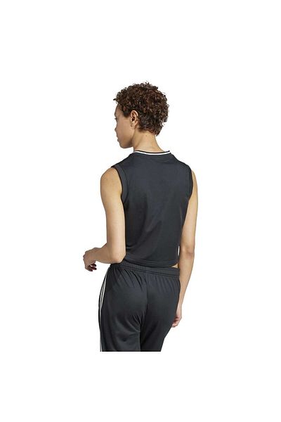 adidas Tricou negru cu gât rotund pentru femei Tiro Q2