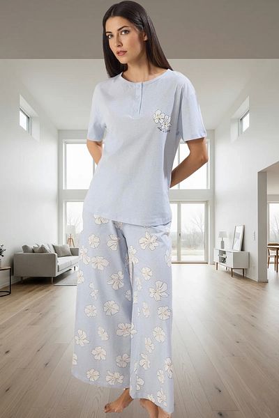 PayBuy Women's Floral 100% Cotton Comfortable Pajama Set Special Design Professional Appearance Carefully Selected