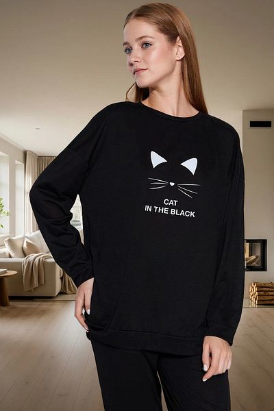 PayBuy Women's Printed Pajamas Set Cotton Knitted Fabric Comfortable Home Wear Modern Style Professional Appearance