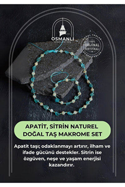 OSMANLI DOĞAL TAŞ مجموعة مكرامية من الأحجار الطبيعية من الأباتيت والسيراميك ا...