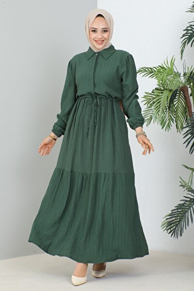 MSK Fashion Φόρεμα με γιακά πουκάμισο Lara με μισό κουμπί