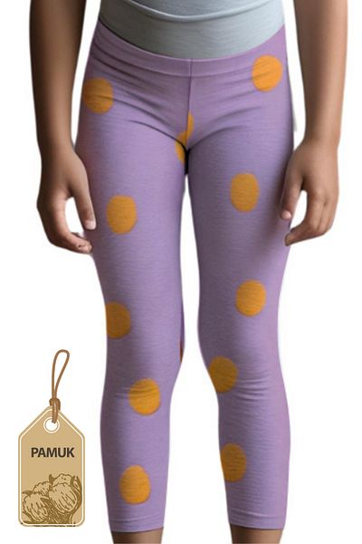 MK Mukko Kids Leggings lungi din bumbac, confortabili, din lycra, sezonier/vară, pentru fete