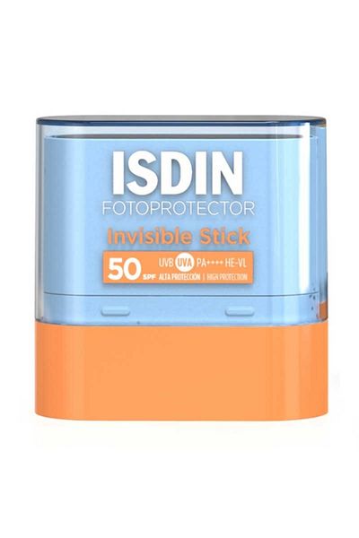 ISDIN Invisible Stick SPF 50 Invisible Sunscreen Stick for Sensitive Areas, 10 gr