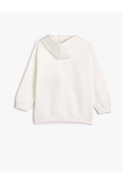 Koton Oversize-Kapuzenpullover für Jungen mit Aufdruck und Applikationsdetail...