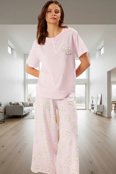PayBuy Women's Floral 100% Cotton Comfortable Pajama Set Special Design Professional Appearance Carefully Selected