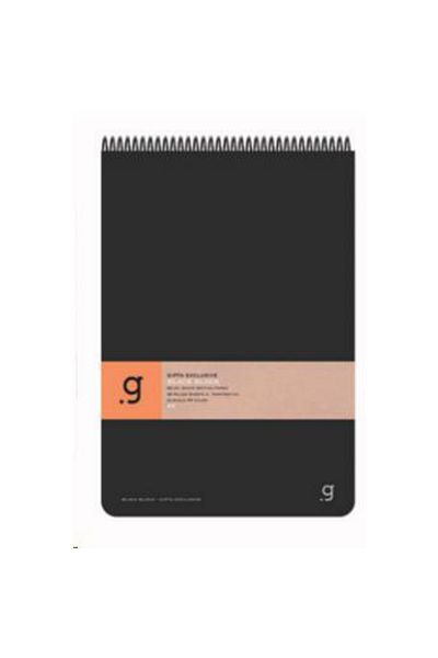 Gıpta Μαύρο μπλοκ 17x24 Pp Εξώφυλλο Σπιράλ Υπόμνημα Καρό 80 Yp 6965