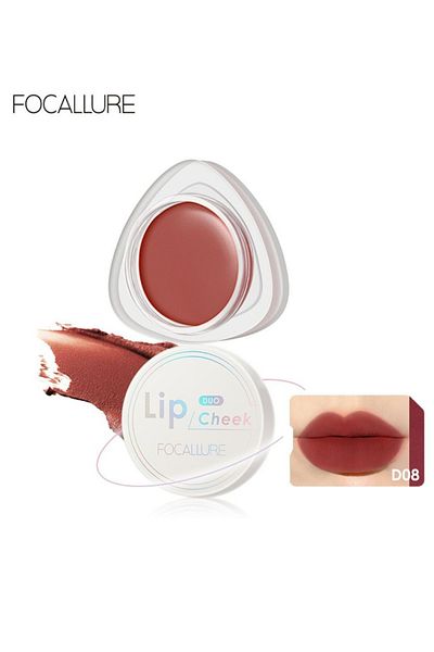 Focallure Velvet Hazy Matte Creamy Lip & Cheek Duo Lip Cream -D02